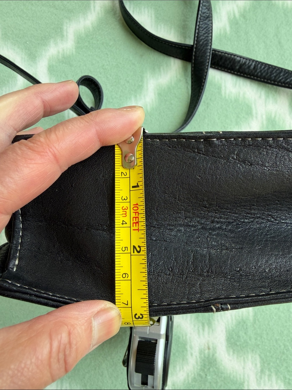 Fossil Black Pebbled Leather Crossbody Bag - 9x8x3” - Picture 15 of 15
